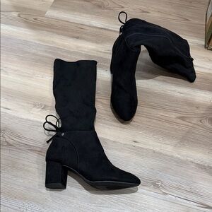 Charter Club Womens Black Padded Bow Accent Stretch size 6.5M new